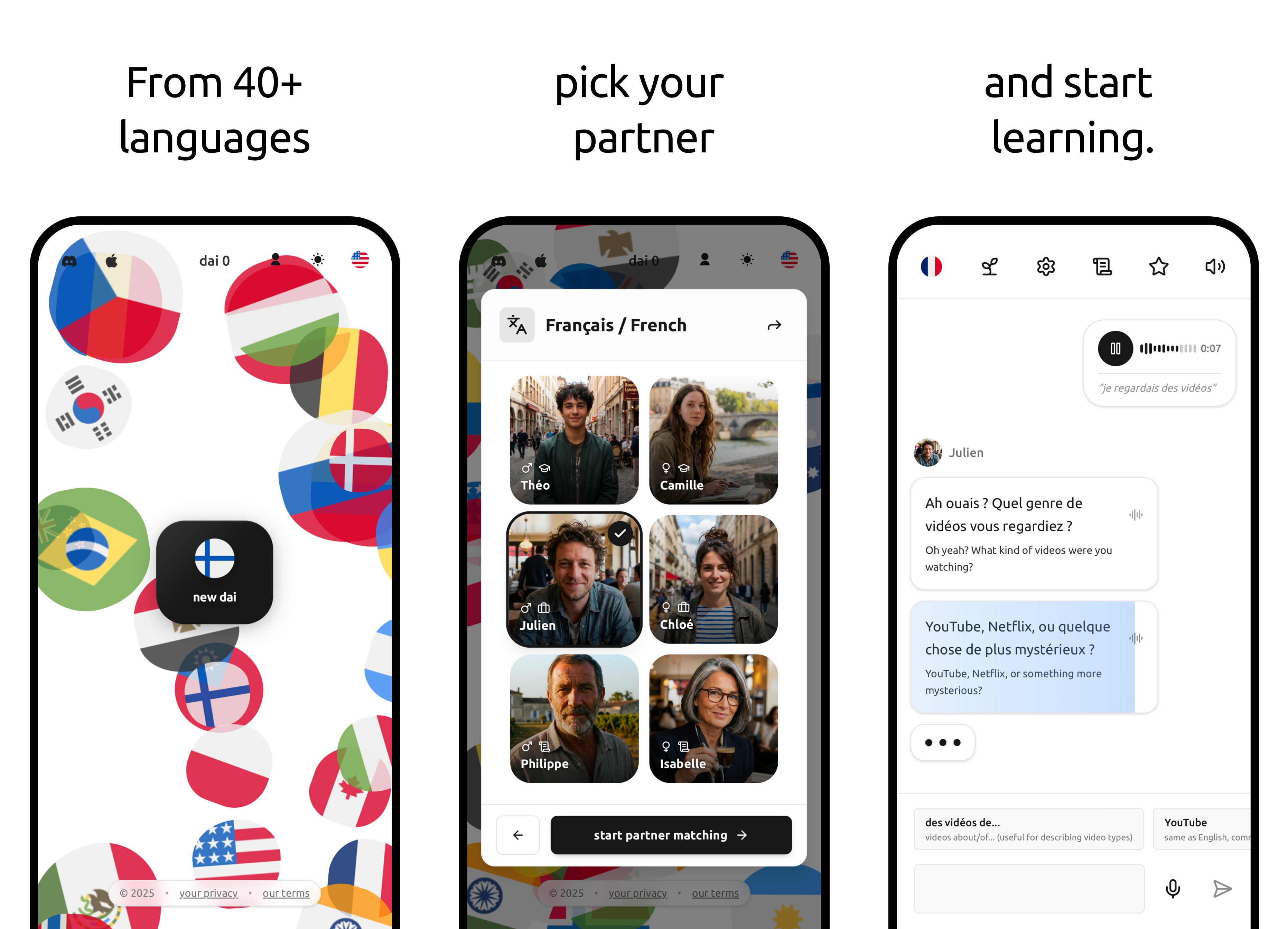 Learn Chinese - TalkToDia AI language learning app screenshot 1. Practice Chinese conversation, improve speaking fluency, and master pronunciation with personalized AI tutoring.