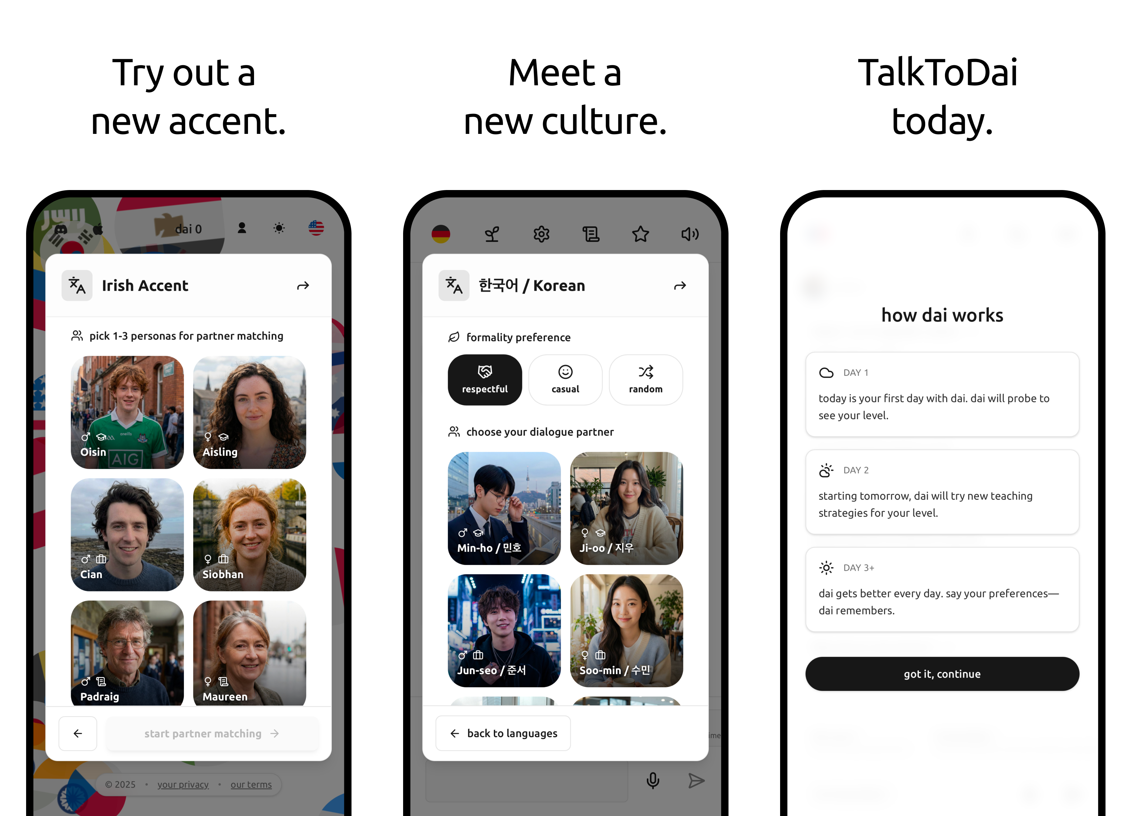 Learn Chinese - TalkToDia AI language learning app screenshot 3. Practice Chinese conversation, improve speaking fluency, and master pronunciation with personalized AI tutoring.
