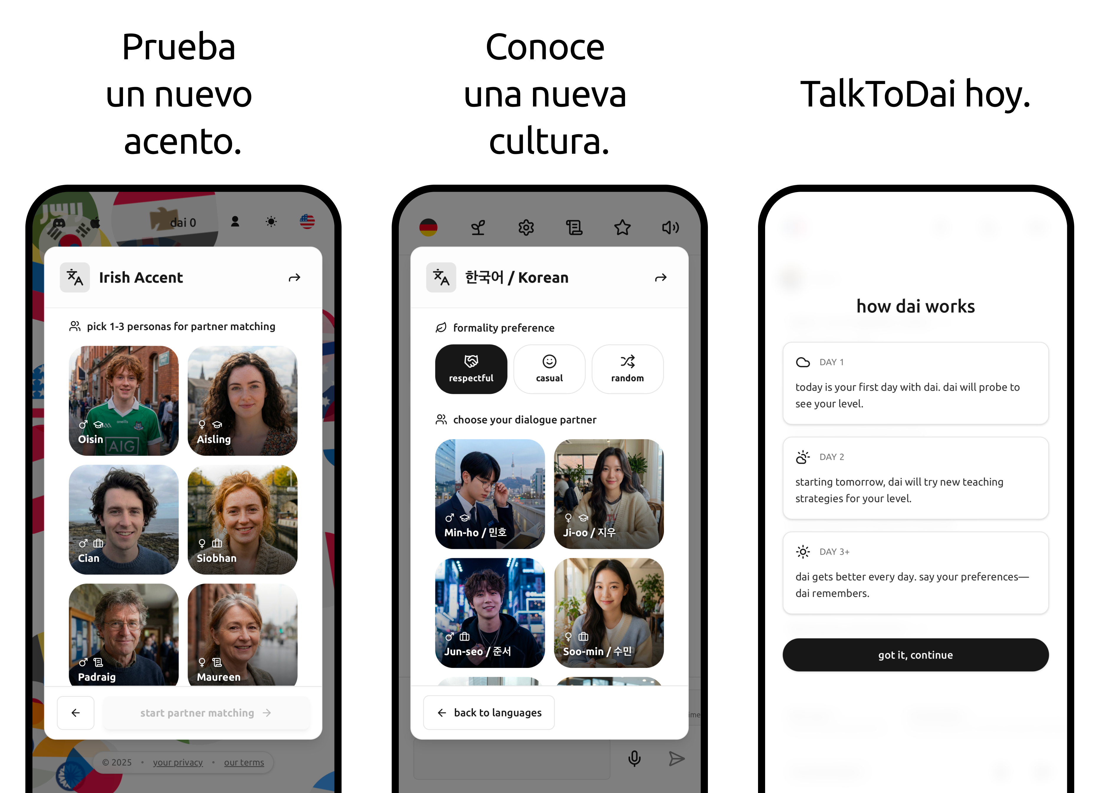 Learn English - TalkToDia AI language learning app screenshot 3. Practice English conversation, improve speaking fluency, and master pronunciation with personalized AI tutoring.